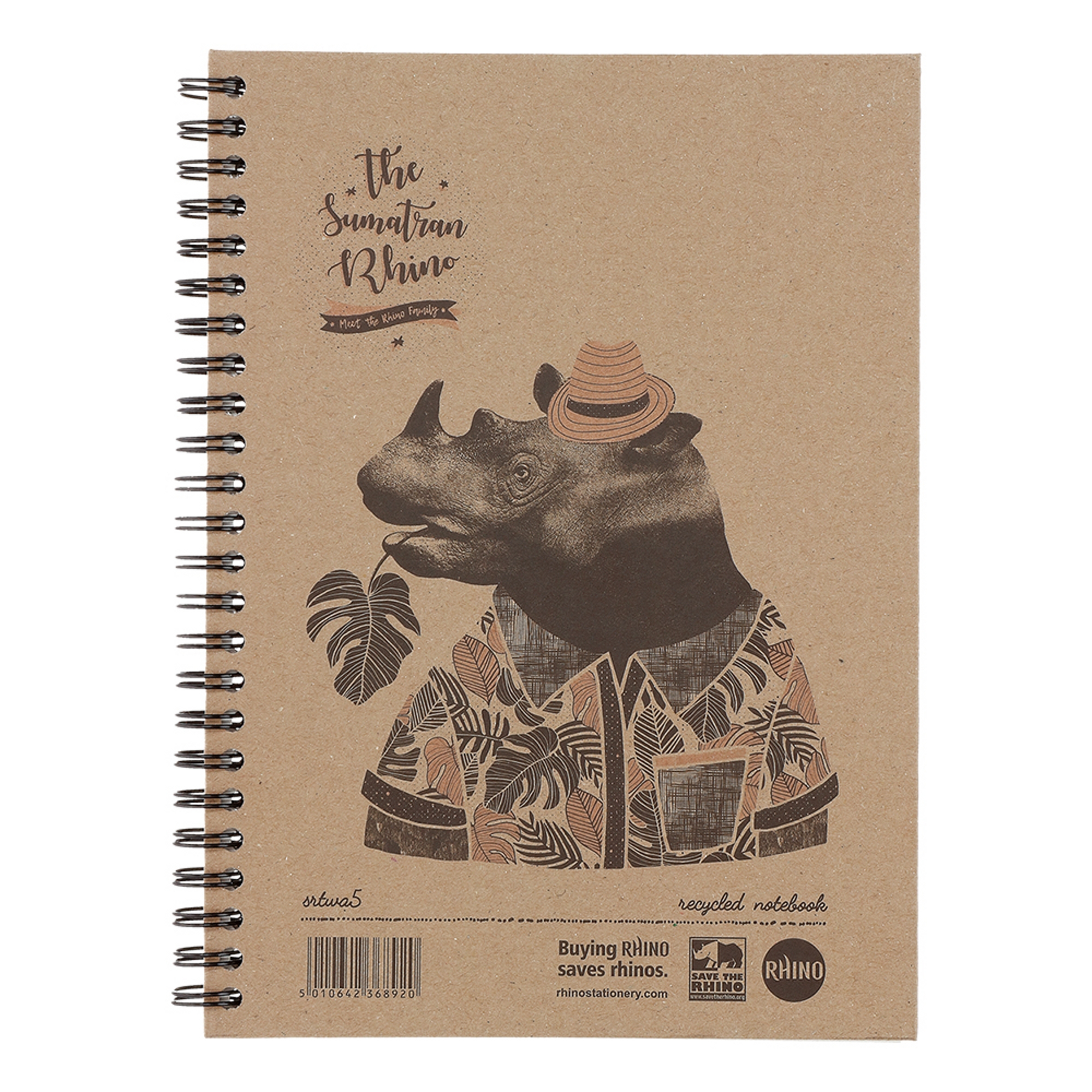 Recycled Twinwire Notebook A5 8mm Pack 5